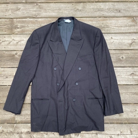 Vintage 100% Wool Giorgio Armani Jacket Black - Picture 10 of 14
